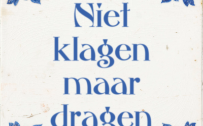 Niet klagen, maar dragen?